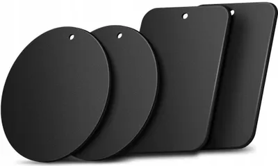 Image de 4 supports magnétiques en métal pour téléphone, type plaque adhésive