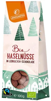 Produktbild von Landgarten Haselnüsse in Lebkuchen-Schokolade 100g