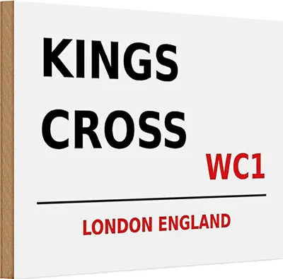 Produktbild von Holzschild London 30x20cm England Kings Cross WC1