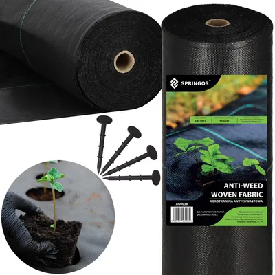 Productafbeelding van Worteldoek - Anti -Onkruid - Beschermfolie - 90g - 0,8X100M - Zwart