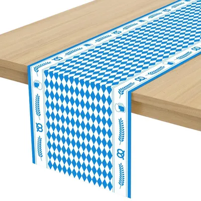 Produktbild von Tischläufer Blau Weiß 35x183cm Polyester