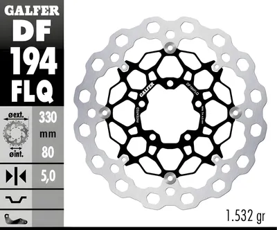 Produktbild von Bremsscheibe Set Galfer 2x DF194FLQ CUBIQ® schwimmend vorne 330x5mm für Kawasaki ZX-10R 1000 ccm Bj. 2016 - 2023