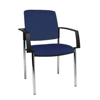 Produktbild von 2 Topstar Besucherstühle BtoB 10 BB190A G26 blau Stoff