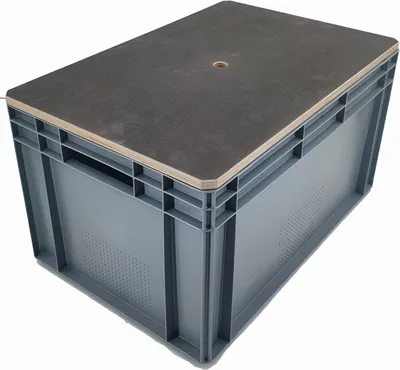 Produktbild von Deckel für Eurobox mit den Abmaßen 60x40cm mit geriffelter Seite nach oben