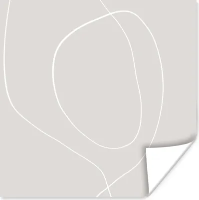 Produktbild von MuchoWow® Poster Linienkunst - Abstrakt - Pastell 75x75 cm - Wand Dekoration
