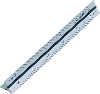 Produktbild von Rumold Präzisions-Dreikant-Maßstäbe 195, 15 cm