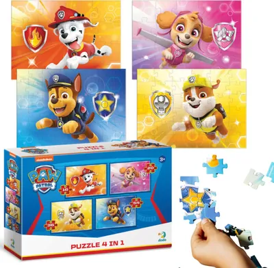 Produktbild von PAW PATROL 4-in-1-PUZZLE VIER PUZZLES IN EINEM PAKET FÜR KINDER