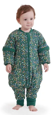 Imagen del producto de Mosebears, saco de dormir para bebé de 2.5 Tog, confeccionado en algodón con mangas desmontables, para niños de 3 a 4 años