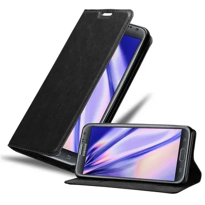 Produktbild von Cadorabo Hülle für Samsung Galaxy NOTE 2 Schutz Hülle in Schwarz Handyhülle Etui Case Cover Magnetverschluss