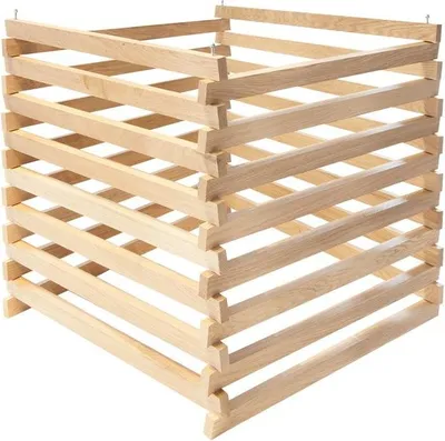 Produktbild von Garten Premium Komposter Eichenholz 100x100x89cm Schnellkomposter 0,78 m³