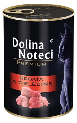 Zdjęcie produktu dla Dolina Noteci Premium dla kota bogata w cielęcinę 400g, Dorosły, Każda rasa, Cielęcina, Wołowina, Kurczak, Wieprzowina, 400 g