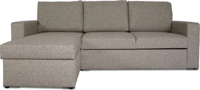 Zdjęcie produktu dla Odin tapczan, z przechowywania sofa narożna prawy lub lewy szary kolor piaskowy.
