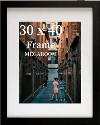 Obrázek produktu pro Rám na fotografie, rozměry 30x40 cm, černý, vyrobený z dřeva, s akrylovým sklem, určený k zavěšení na zeď, vhodný pro fotografie