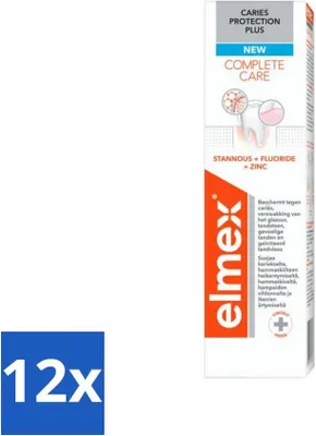 Produktbild von Elmex - Zahnpasta - Kariesschutz Plus - Komplettpflege - 75 ml - Vorteilspack - 12 Stücke