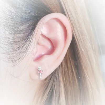 Image de Boucles d'oreilles Monkimau ballerine en argent 925