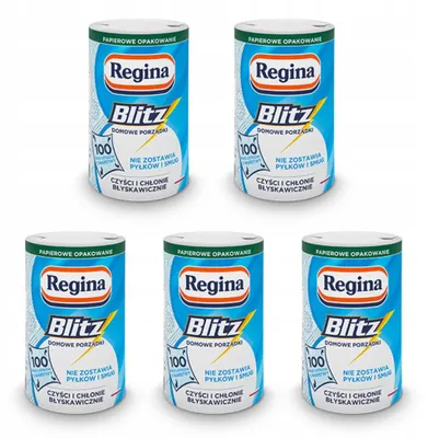Imagen del producto de Toallas de papel Regina Blitz, rollo grande, paquete de 5 unidades