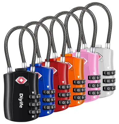 Imagen del producto de Set de 6 candados de equipaje TSA