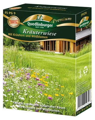Produktbild von FS Kräuterwiese mit Rasen (125 g) | Rasensamen von Quedlinburger