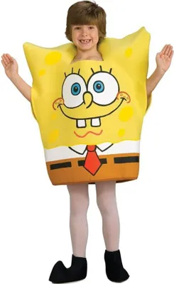 A child wearing a SpongeBob SquarePants costume.