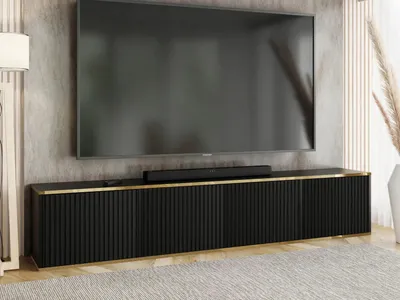 Produktbild von KierMoebel Tv Schrank ICO 4, Modern Lowboard Schwarz  206,4x42x38,8 cm