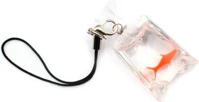 Produktbild von Goldfischtüte Handyanhänger Miniblings Handyschmuck Goldfisch Fisch Koi Haustier
