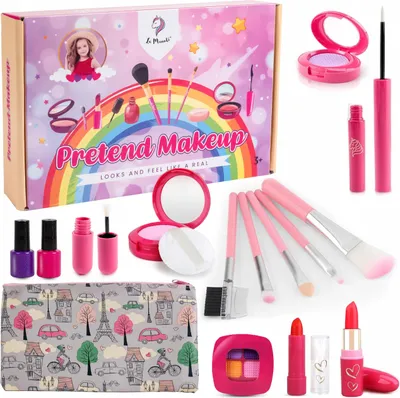 Produktbild von La Manuli Kinder Schminke MakeUp Set für Mädchen (Pretend) Make up Set ab 3