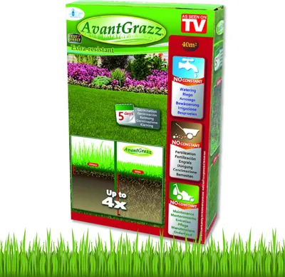 Produktbild von Avant Grazz Rasensamen für besonders strapazierfähigen Rasen, 1 kg, Grassamen robust & widerstandsfähig, Regeneration Rasen, für 40 m²