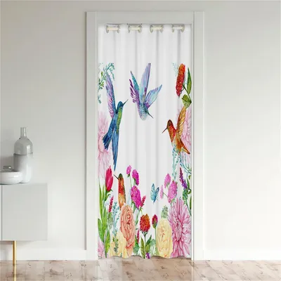 Produktbild von Verdunklungsvorhang mit Ösen Frühling Blumen 167x228 cm