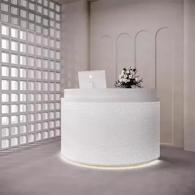 Produktbild von Geschäft Salon Empfangstisch Theke Tresen Kasse Weiß 180*60*100cm