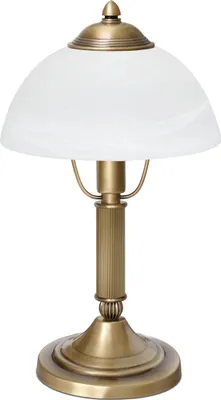 Produktbild von Messing Tischleuchte italienischer Zierguss Alabaster Glas H40cm Ø22cm E14 Goldpatina 40W Schreibtisch Nachttisch kunstvolle Details