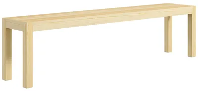 Produktbild von Sitzbank, Platz für 3 Personen, bis 330 kg, Kiefernholz, 175x33x45 cm