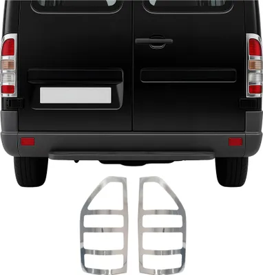 Image de Cadre de Feu Stop Arrière pour Mercedes Sprinter 1995-2006 acier inox 2 Pcs
