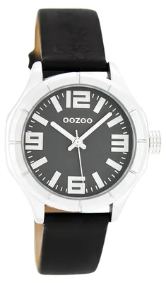 Produktbild von Oozoo Armbanduhr schwarz Leder Timepieces Damen Analog-Quarzuhr UOC6204A