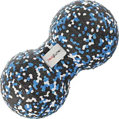Productafbeelding van Dubbele EPP-massagebal, 8x16 cm - massagebal, blauw