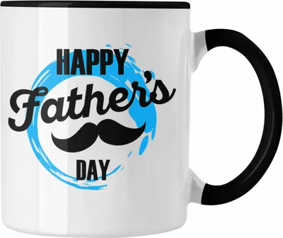 Produktbild von Trendation - Tasse für Papa Happy Father's Day Geschenk für den Vatertag (Schwarz)