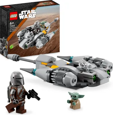 Produktbild von LEGO 75363 Star Wars N-1 Starfighter des Mandalorianers – Microfighter Mikro-Bauspielzeug, Das Buch von Boba Fett-Fahrzeug mit Baby Yoda-Figur Grogu, Geschenk für Kinder, Jungen, Mädchen ab 6 Jahren