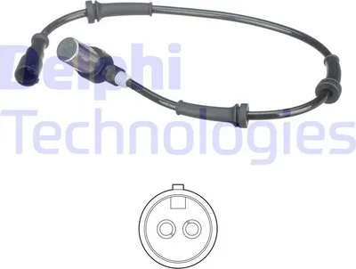 Produktbild von DELPHI ABS Sensor Raddrehzahl Vorne für RENAULT TWINGO I (C06) SS20503