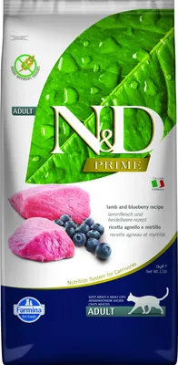 Produktbild von Farmina Pet Food N&D Prime, Adult, Heidelbeere, Lamm, 5 kg, Getreidefrei, Antioxidantien enthalten