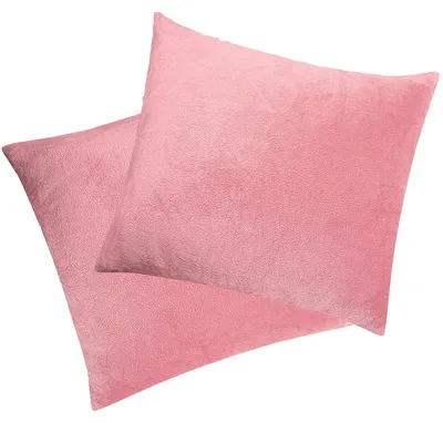 Produktbild von Set mit 2 Kissenbezügen, 45 x 45 cm, Samt, rosa