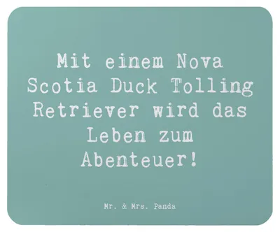 Produktbild von Mr. & Mrs. Panda Mousepad Spruch Nova Scotia Duck Abenteuer - Meeresbrise - Geschenk, mousematte, Hunderassen Vielfalt, pc mausunterlage, Charakter, Outdoor-Hund, Toller