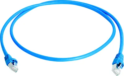 Image de TELEGÄRTNER Mini patch cord S/FTP Cat.6A, MP8 FS500, LSZH, 1:1, bleu, 1,5 m