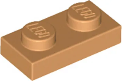Image de 1 pièce LEGO, pièce c. 3023 en Nougat moyen