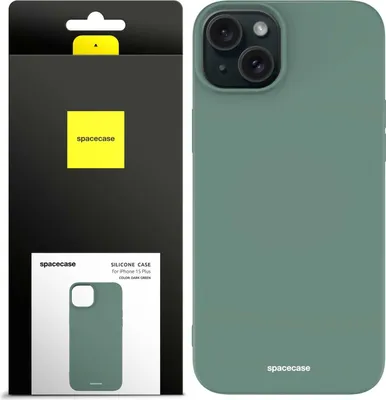 Immagine prodotto di Custodia in silicone SPACECASE Custodia in silicone per iPhone 15 Plus verde