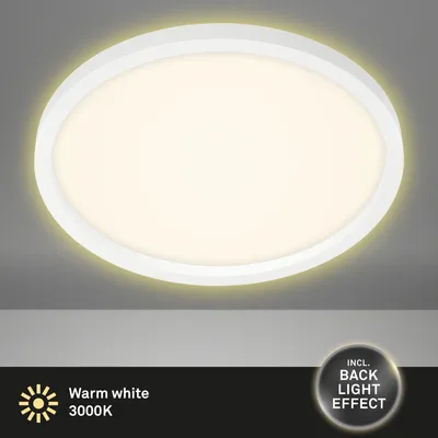 Produktbild von Briloner LED Panel Cadre weiß Ø 42,5 cm warmweiß, Backlight-Effekt
