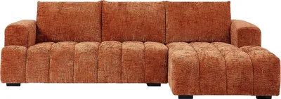 Produktbild von Ecksofa - Ecke rechts - Strukturstoff - Terracotta - BENOLA