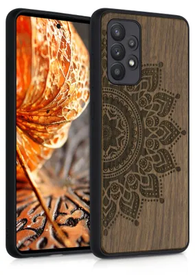 Produktbild von kwmobile Handyhülle für Samsung Galaxy A52 / A52 5G / A52s 5G Hülle Holz - Case mit TPU Bumper - Stoßfestes Hardcase - Schutzhülle Cover in