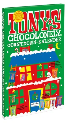 Produktbild von TONY'S CHOCOLONELY Tiny Tony's Adventskalender 24 Türchen, 10 Sorten