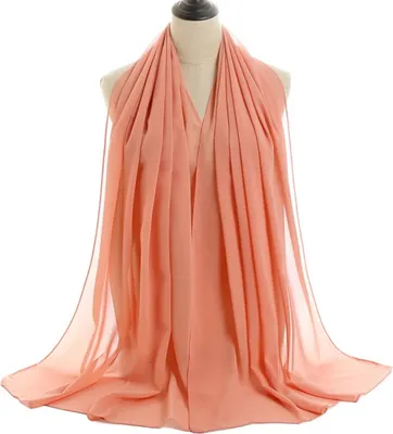 Zdjęcie produktu dla Szalik OL-33824 Jasnopomarańczowy - Elegancki Dodatek KP33824