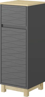 Obrázek produktu pro Midi skříňka Vicco Livia Antracit 30 x 80 cm se zásuvkou, Model 50151