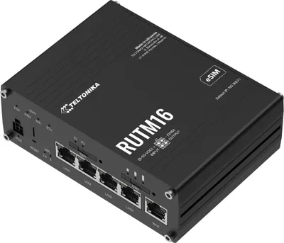 Obrázek produktu pro Teltonika RUTM16 4G/LTE dvoupásmový eSIM WiFi router s globálním modemem Telit – router – WLAN